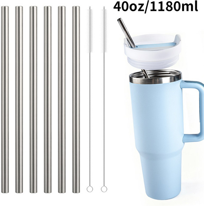 LJL 스탠리 스타벅스 텀블러 호환 스텐(304) 빨대6p+세척솔 2p 세트, 1세트, 1180세트