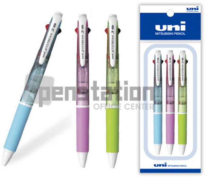 유니 제트스트림 SXE3-400 0.5/0.7 3색 3개 세트, 0.7mm 3색(핑크1+라이트블루1+그린1) 세트