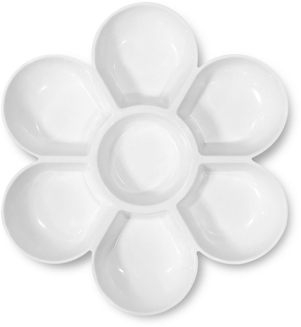 스노우키즈 꽃잎팔레트 (화이트/투명) 엄마표미술 물감놀이 다용도 멀티팔레트!, 꽃잎팔레트 화이트