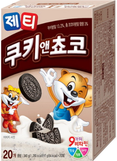 제티 쿠키앤초코맛, 17g, 20개입, 1개