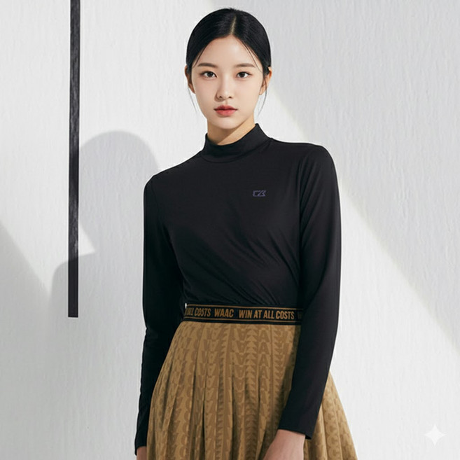 커터앤벅 여성 시그니처 더블웜 티셔츠 BK