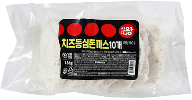 식자재왕 치즈등심돈까스 1.8kg, 1개