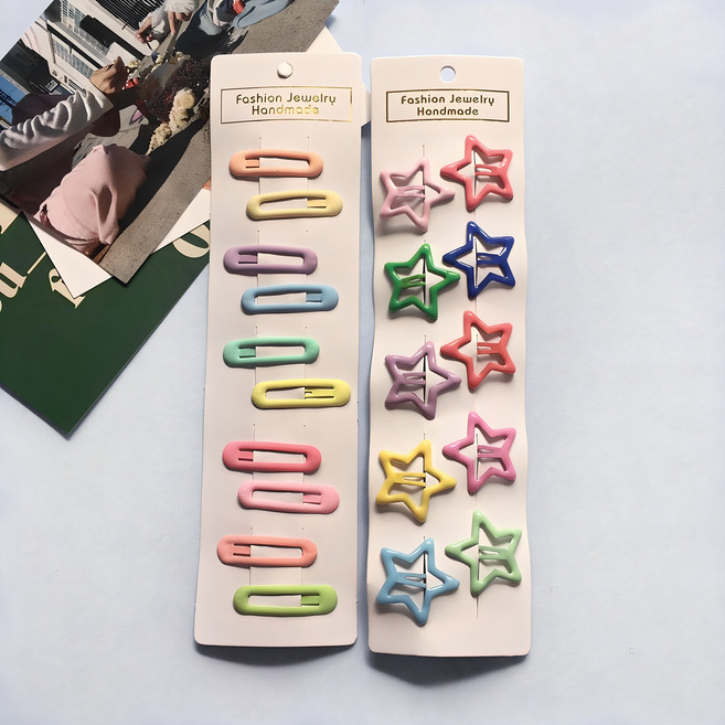 쭌쥬니네 별 타원 똑딱핀 세트 20p 헤어핀 머리핀