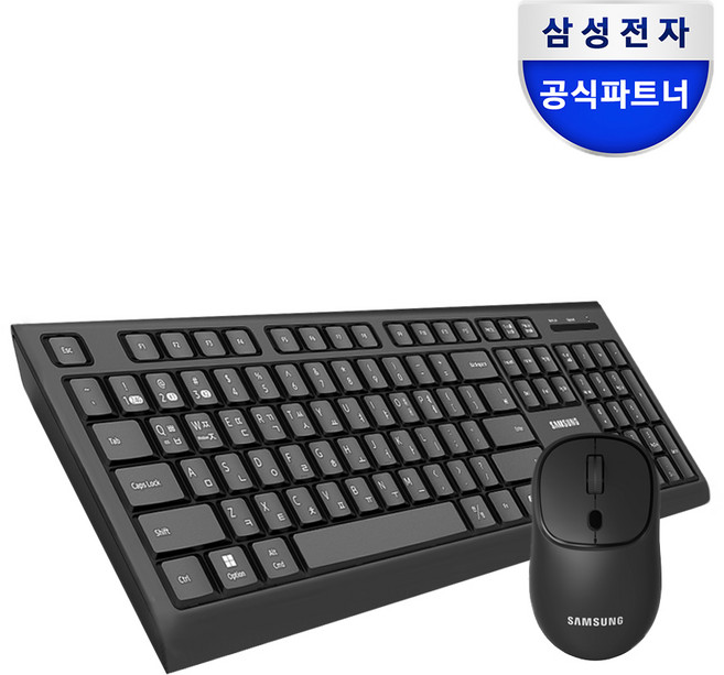 삼성 무선 블루투스 저소음 키보드 마우스 세트 멀티 페어링 SP-M1900Q, 블랙, (SP-M1900QB), 일반형