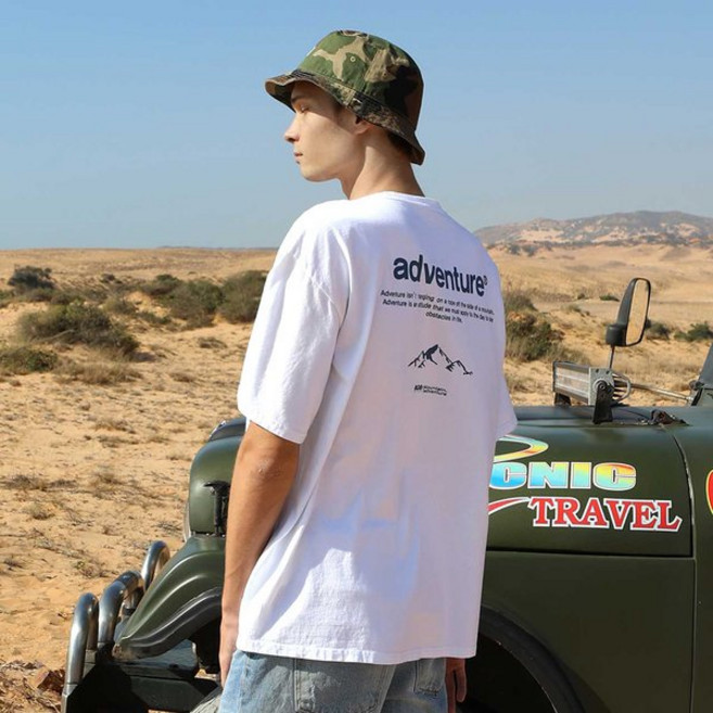 플루크 어드벤쳐 폰트 피그먼트 오버핏 반팔티셔츠 5color 골프 시원한 반팔티 땀이 뽀송한 캠핑 야외활동