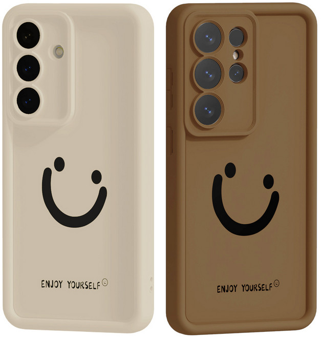 갤럭시 S26 S26울트라 엔조이 스마일 스트롱 크림 매트 케이스 S26플러스