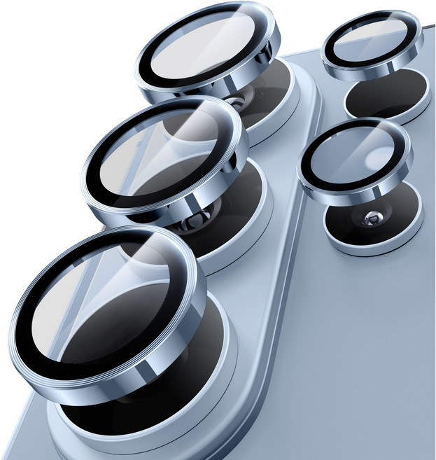 hoerrye 메탈링 휴대폰 카메라 렌즈 강화유리 보호필름 그린, 1개