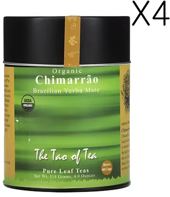 더 타오 오브 티 유기농 시마향 브라질산 예르바 마테 차 (4oz), 60개입, 114g, 4개 - 쿠팡