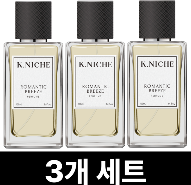 케이니치 로멘틱브리즈 남자 여자 향수 오드퍼퓸, 100ml, 3개
