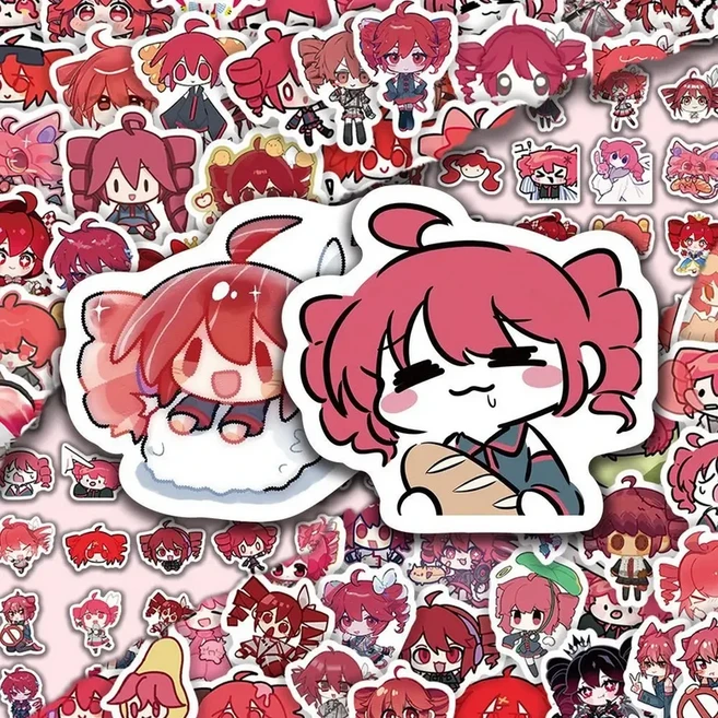 100개 카사네 테토 애니메이션 스티커 만화 그래피티 데칼 헬멧 스케이트보드 노트북 오토바이 장식, 01 01 As shown, 01 01 100PC