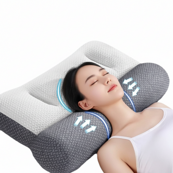 캐시윈 목편한 경추베개 잠잘오는 숙면베개, 그레이, 1개