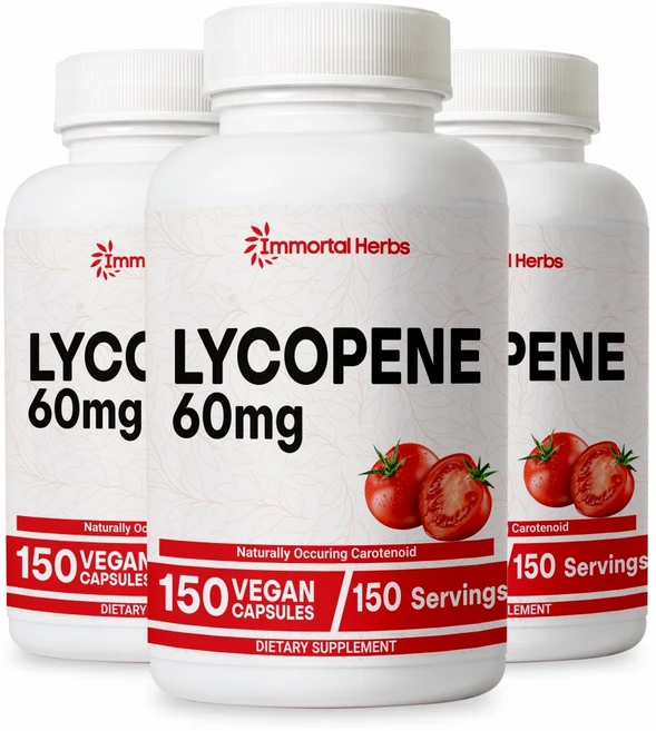 Immortal Herbs 항산화 건강 리코펜 토마토 추출물 60mg 이중 농도 한 보충제, 3개, 150정 - 쿠팡