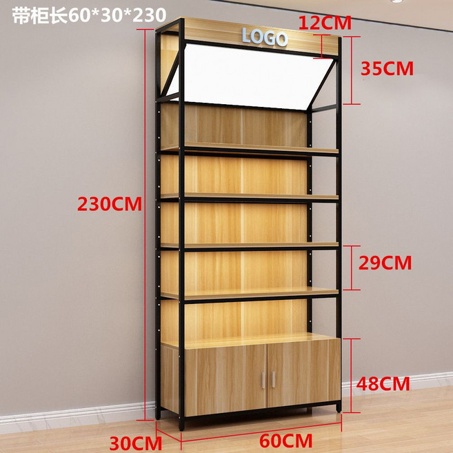 화장품진열대 립스틱 향수 피규어진열장 선반 정리대 화장품진열장, 60*30*230단 보드카 6단, 1개