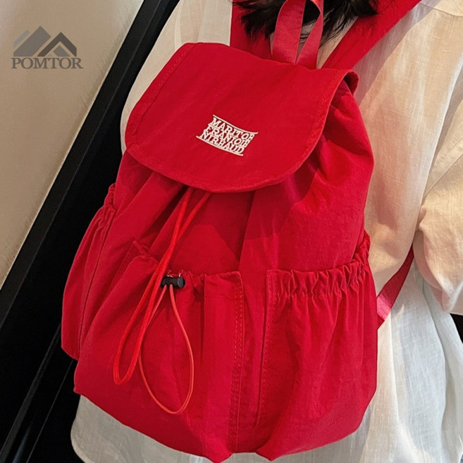 POMTOR 대용량 남녀공용 방수 가벼운 스트링 백팩