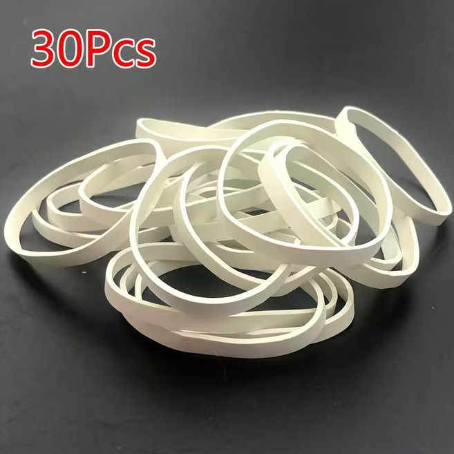 평밴드 지름 5cm 강력 탄성 밴드 고무 밴드, 30개, Ivory