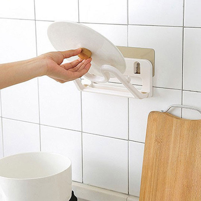 냄비 뚜껑 거치대 도마 꽂이 주방도구 걸이 주방 인테리어 소품 디자인 아이디어 상품, 1개