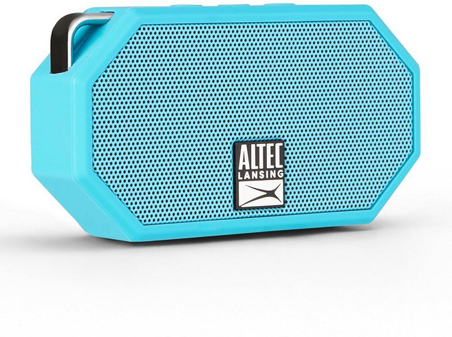 Altec Lansing 미니 H2O - 무선 블루투스 방수 스피커 플로팅 IP67 휴대용 강력한 베이스 풍부한 스테레오 시스템 마이크 30피트 범위 경량 6시, 아쿠아