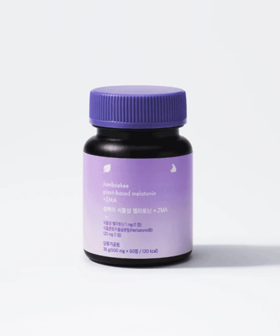 JAMBAEKEE 식물성 멜라토닌 함유 영양제 600mg x 60정, 1개 - 쿠팡