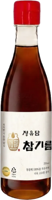 정유담 전통압착 중국산 통참깨100% 참기름, 1개, 350ml