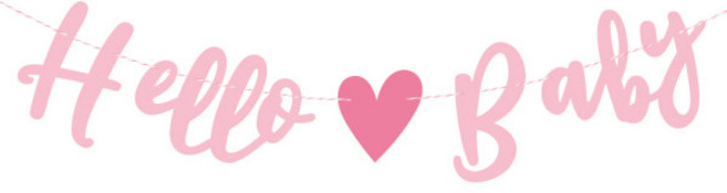 하하홈파티 헬로베이비 베이비샤워 가랜드 남자아이 여자아이 젠더리빌, 핑크, 1개