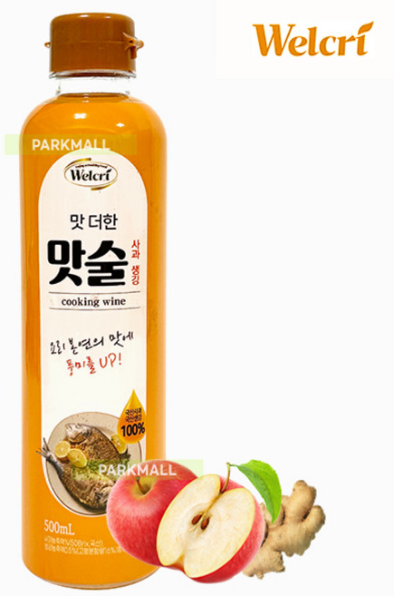 웰크리 맛더한 맛술 500ml (국산사과 국산생강 양념장 조미료), 1개