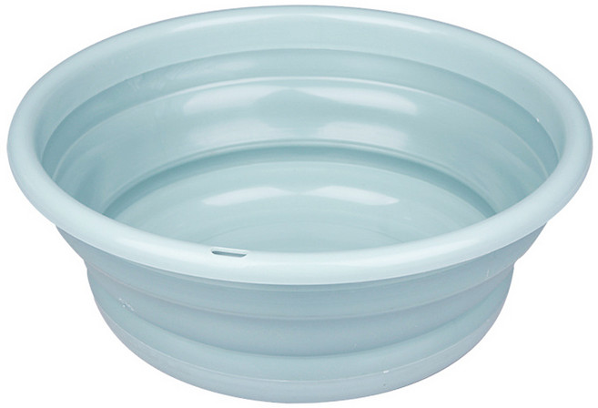 코드86 휴대용 접이식 다용도 폴딩 세숫대야, 스카이, 1개