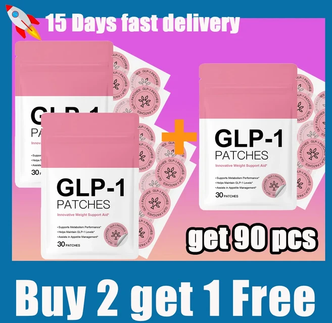 GLP-1 바디 패치 식욕 조절 및 신진대사 지원을 위한 30개 패치 식물 기반 포뮬러, 04 Buy 2 Get 1 Free