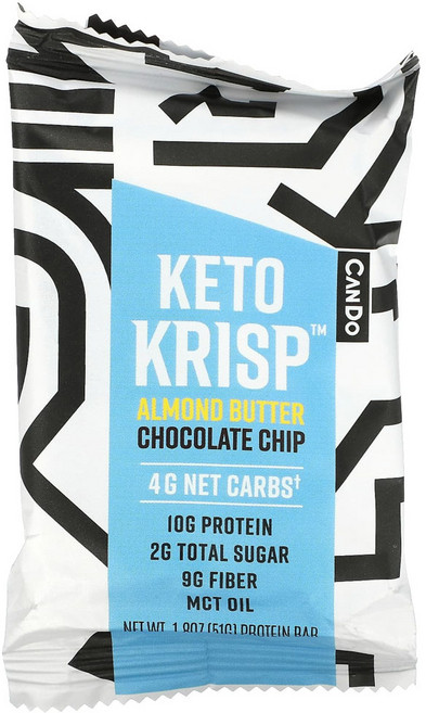 KETO KRISP 杏仁奶油巧克力脆片蛋白棒, 1個, 51g