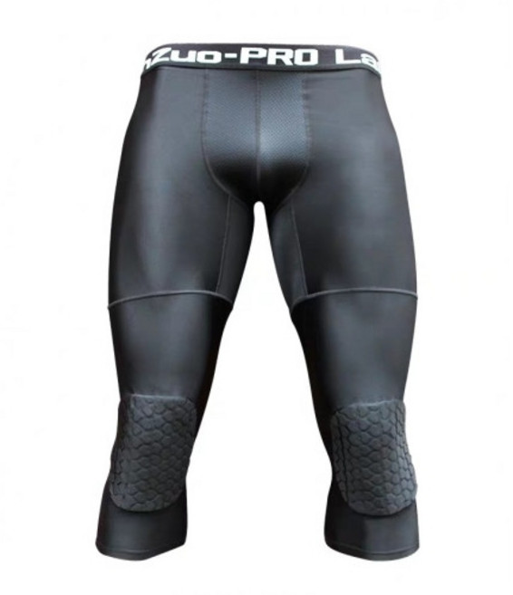 UNDERDOG 패드7부타이즈 - 무릎보호 컴프레션 언더레이어 니슬리브 일체형