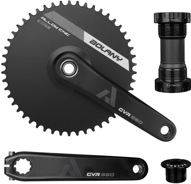 BOLANY 로드 자전거 크랭크셋 50T 내로우 와이드 풀 디스크 체인링 BB68/73 170mm 크랭크 암 9/12단 로드/그래블 자전거 CNC 알루미늄, 1개