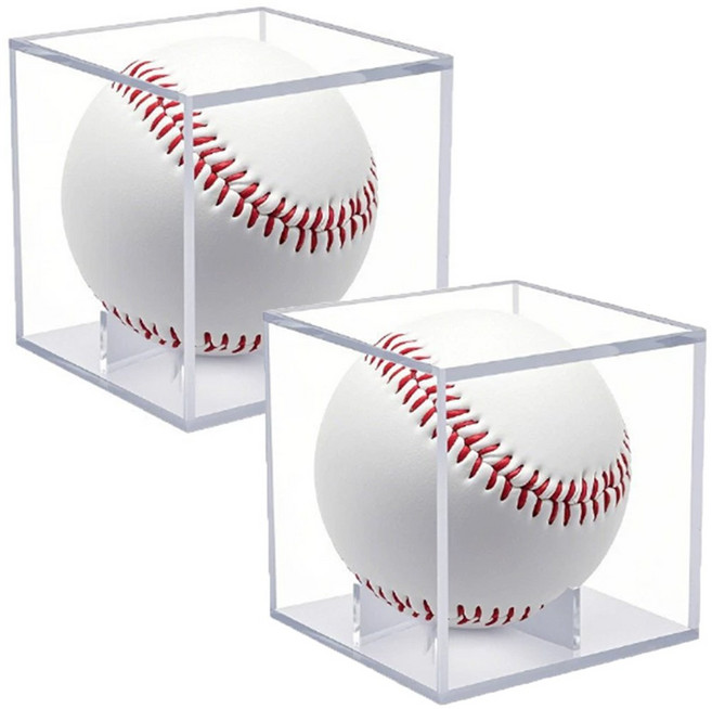 로로포우 야구공 케이스 싸인볼 보관함, 2개