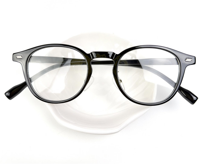 블루라이트 차단 보스턴 뿔테 안경 가벼운 데일리 패션 안경테 블랙