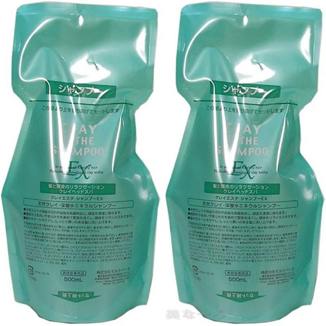 몰토베네 클레이에스테틱 EX 샴푸 리필 500ml 2병세트, 단일상품개