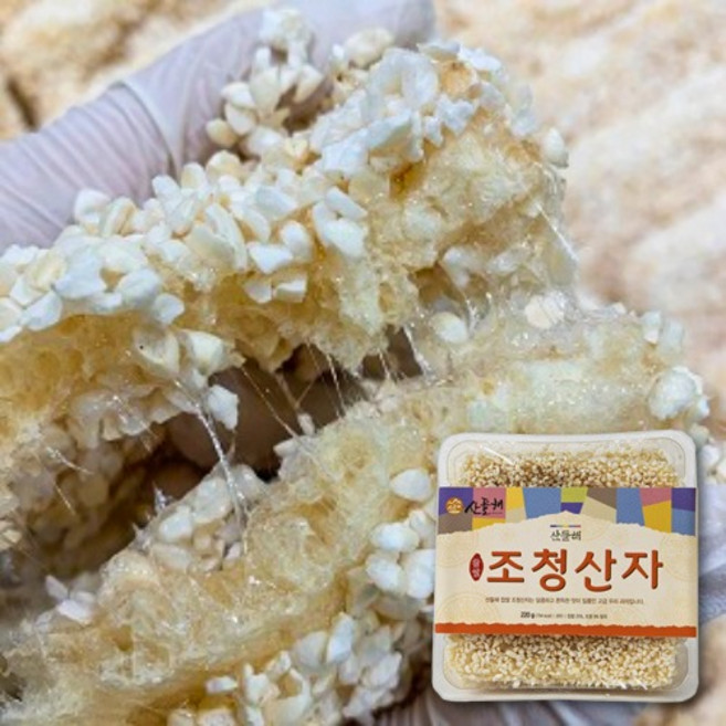 [산들해] 산들해 찹쌀조청산자 수제 담양 한과 찹쌀 과줄 과즐220g, 220g, 1개