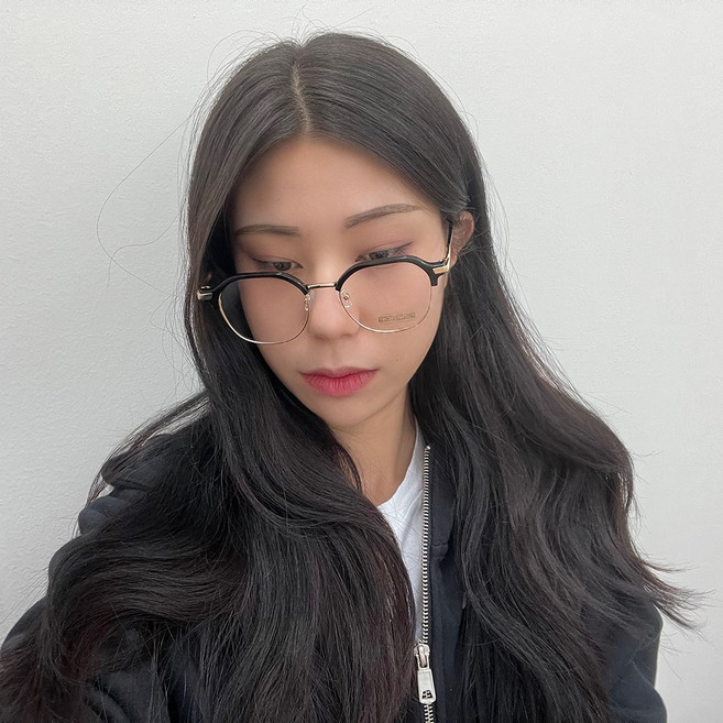 VANANA2 여성 남성 남녀공용 데일리 캐주얼 패션 아이템 하금테 각진 안경테