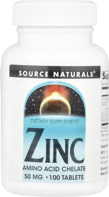 단백질 비타민 철분 마그내슘 칼슘 Source Naturals 아연 50mg 100정 고루고루섭취해주세요, 1개 - 쿠팡