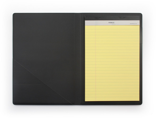 페니체 A5 메모패드 싱글 포켓 노트, 블랙