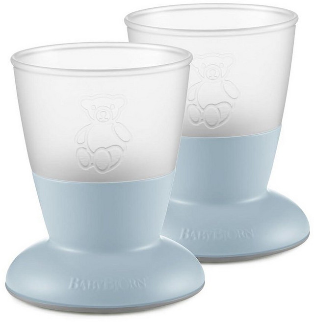 BABYBJÖRN 아기 컵 2 피스 팩 파우더 핑크, 파우더 블루