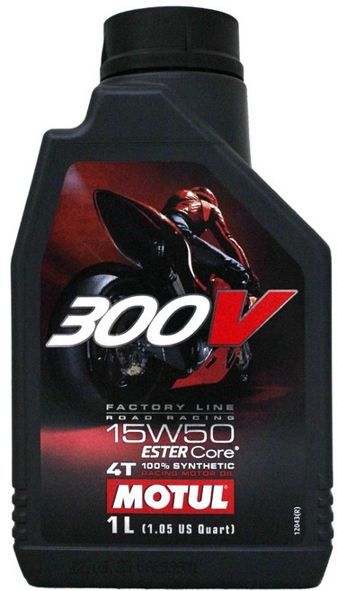 MOTUL 300V ROAD RACING 15W50 4T 酯類全合成機油 重型機車專用 提升引擎性能, 1個