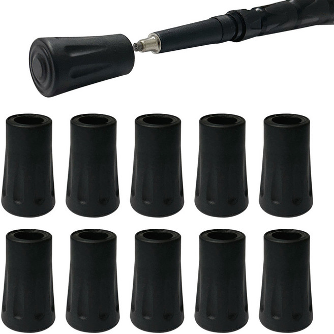 등산스틱 고무패킹 고무마개 촉마개 보호캡, 10개, 블랙