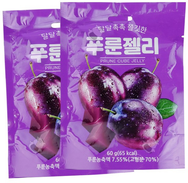 푸룬 큐브 젤리, 2개, 60g
