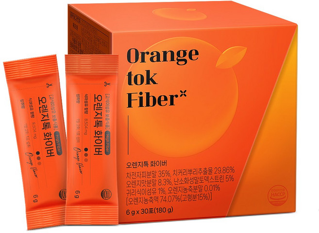 오렌지톡 화이버 차전자피 식이섬유 티, 1박스, 180g