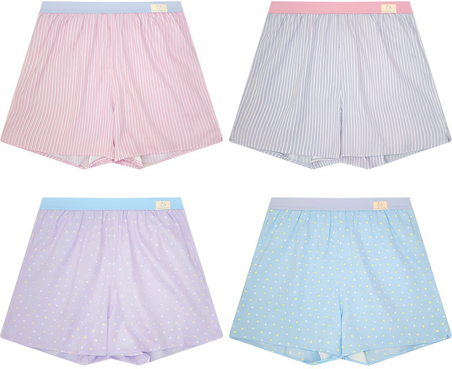 아날도바시니 여성용 통기성 굿데이포유 순면 40수 트렁크 팬티 4p