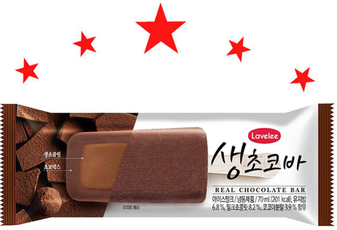 라벨리 생초코 바 아이스크림 24개, 70ml