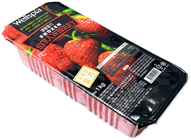 1885. 설정 웰스피아 국산 냉동딸기 (가당) - 1kg [하절기 아이스박스 무료], 1개