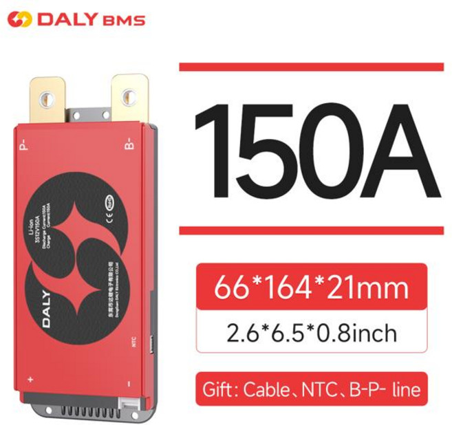 DALY BMS 리튬 이온 10S 36V 13S 14S 48V 16S 17S 60V LFP 4S 8S 24V ntc 15A 20A 40A 60A 100A, [07] Li-ion 10S 36V, [06] 150A NTC, 1개
