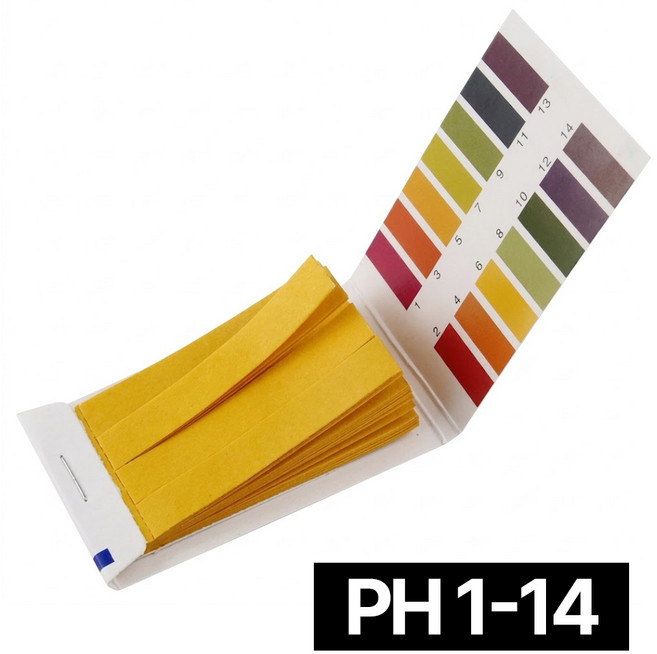 제롯 PH 측정기 리트머스 종이 1-14 시험지, 1세트, 2개