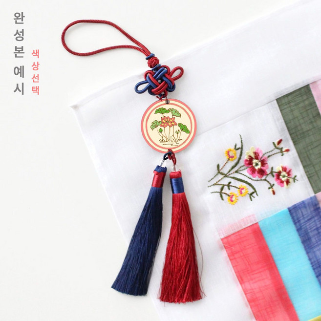 노리개 만들기 키트 ( 추석 가을만들기 전통문양 장신구 매듭 전통수술 한복장신구 미술재료 집콕놀이 DIY ), C-2 보라분홍세트