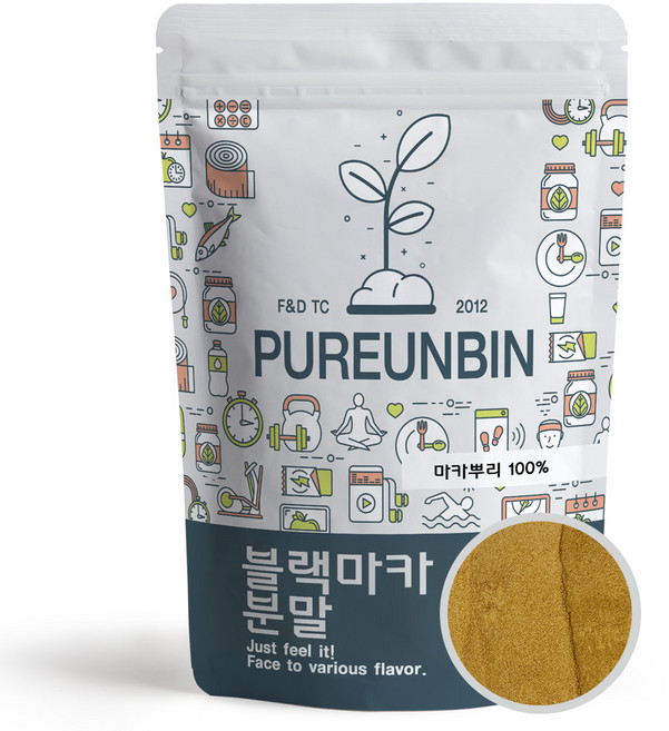 푸른빈 블랙 마카 분말 가루, 1개, 500g