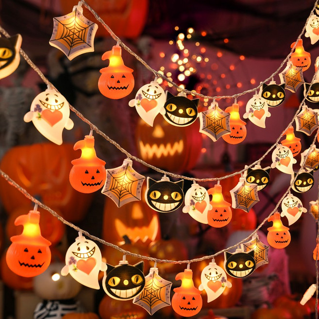 할로윈 장식 조명 건전지 LED 파티용 줄전구-HWD531, 1개